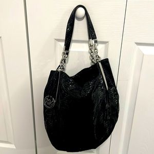 Authentic MK snake skin hobo bag